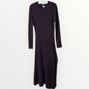 A.L.C. Emmy Rib Knit Wool Dress in Brown Size XL NWT